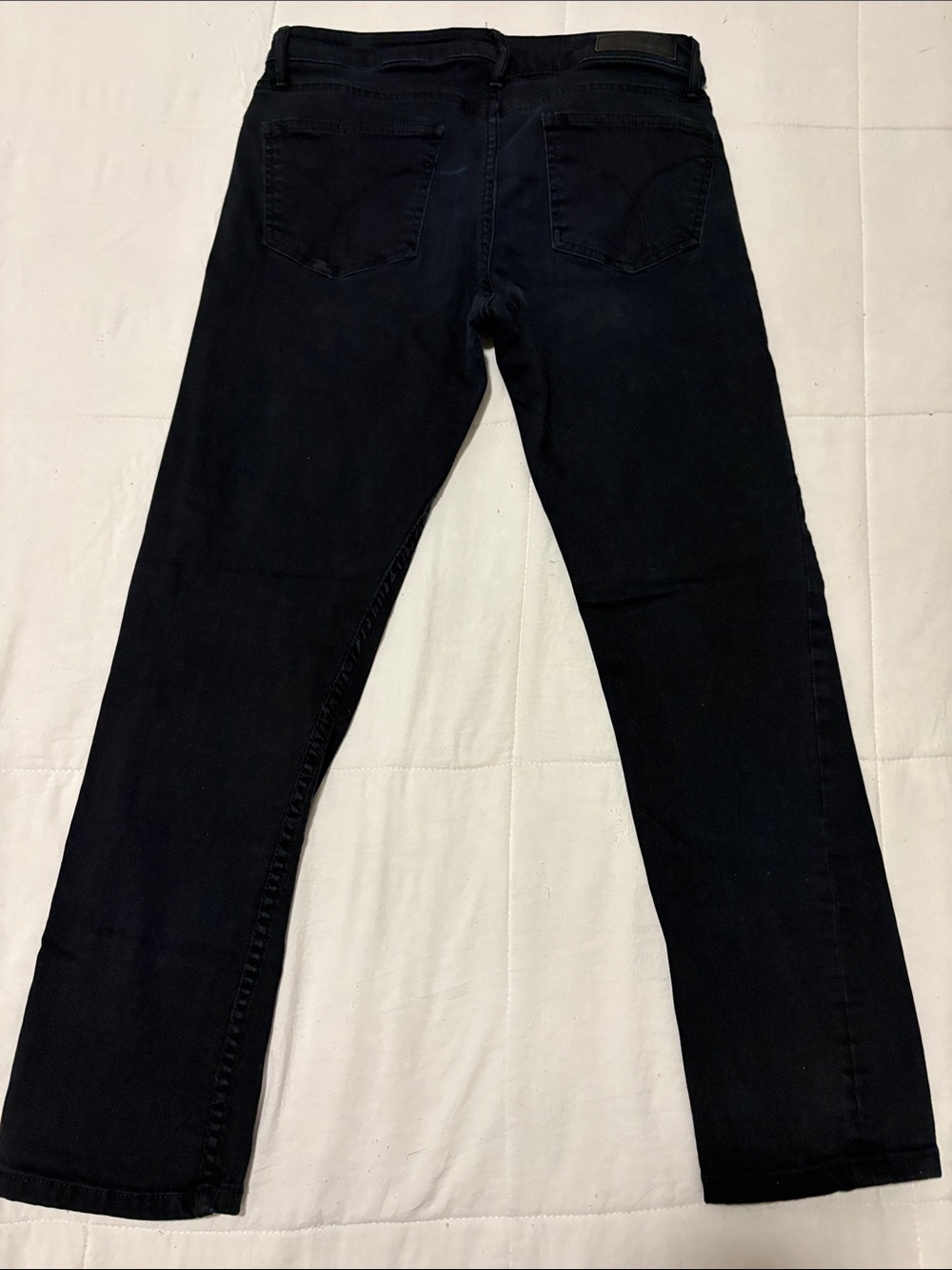 Calvin Klein Jeans Black Straight-Leg Women's Pants - Picture 3 of 4